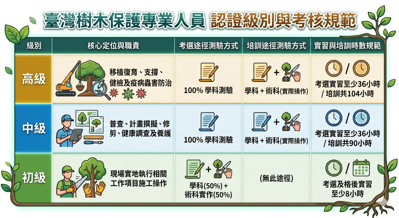 樹木保護專業人員（樹保員）認證新制全解析｜初級中級高級怎麼考？｜怡仁生態景觀